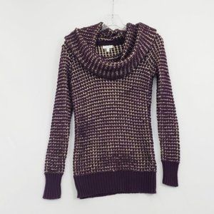 Cache Pullover Burgundy/Metallic Gold Sweater  XS*  See description